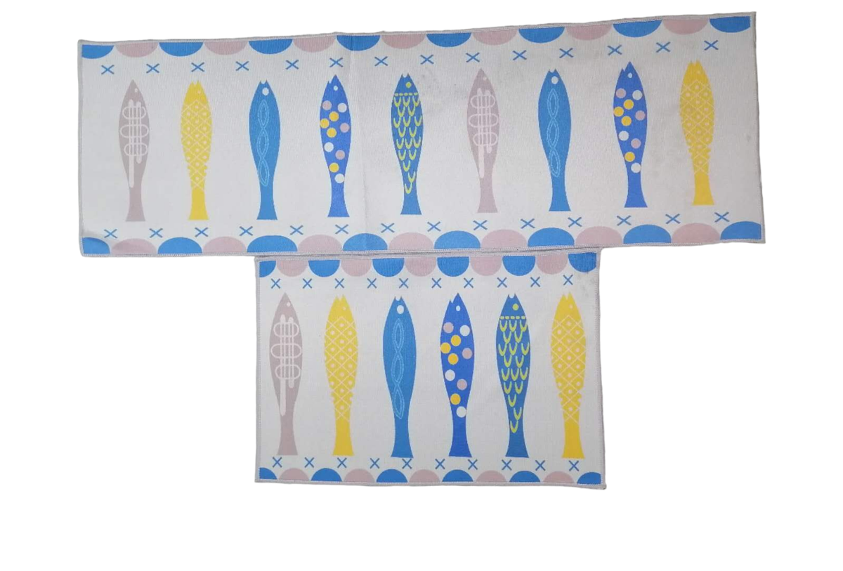 2 Piece Kitchen NonSlip Floor Carpet Area Rug Bathroom Door Mat Set