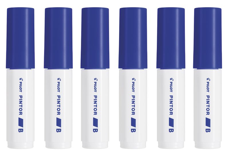 Pilot SW-PT Broad Point Paint Marker - Box of 6 - Blue