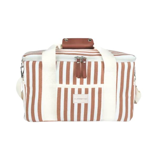 Clementine Vintage Canvas Cooler &amp; Picnic Bag With Shoulder Strap