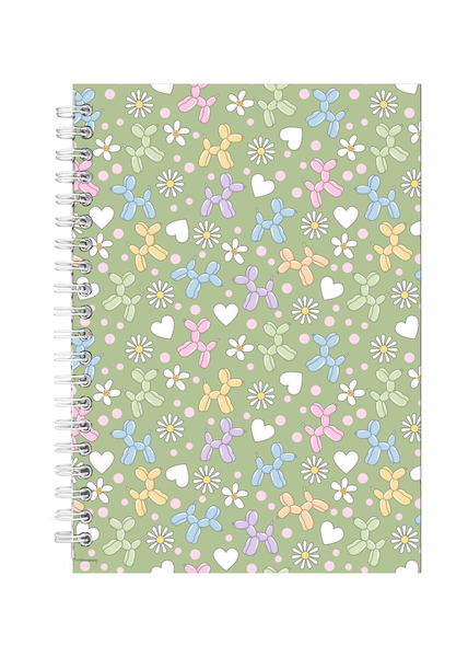 Balloon Dog And Hearts 4 Gift Idea Writing Book Notepad Notebook A4 505