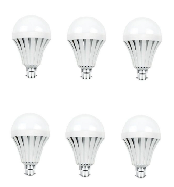 DrLight 6 Pack - LED 9w Light Bulb B22 Bayonet 6500k