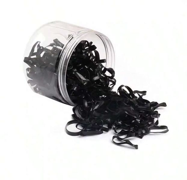 4mm Thick and wide elastic hair bands. Ponytail Holder - pack of 50