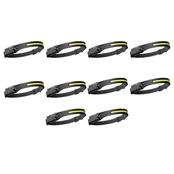 Bulk Set Of 10 Multipurpose Fast Charge Wide Angle Motion Sensor Headlamps