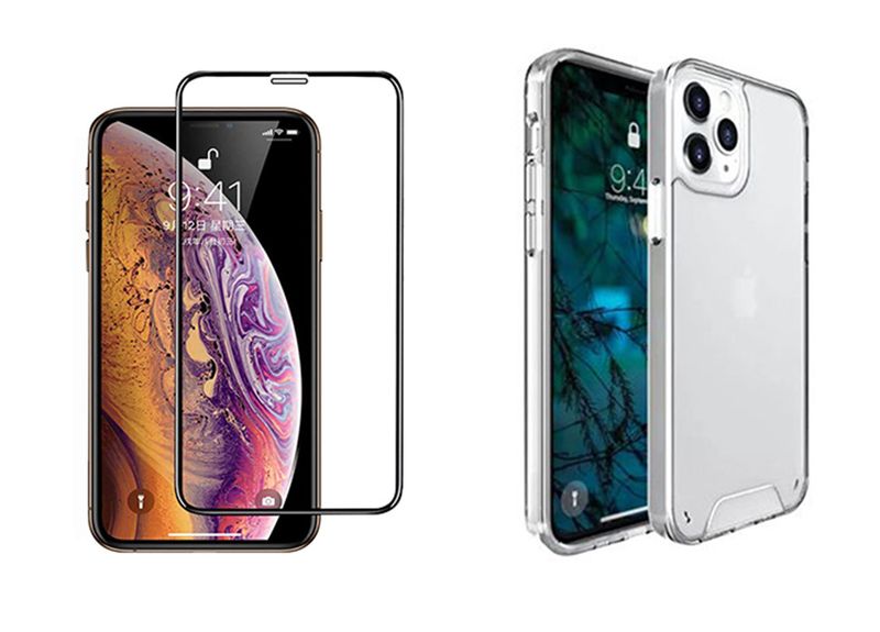 set of 2 Iphone Clear Case/screen protector for iPhone 12/12 Pro