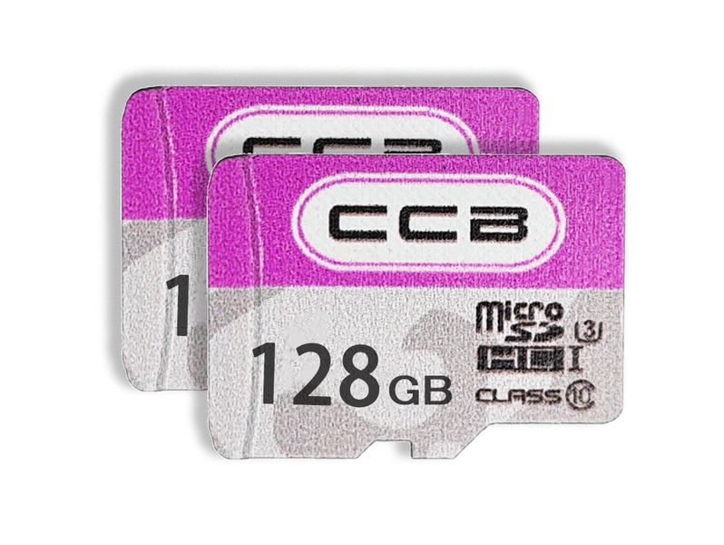 CCB 128GB SD Card 79mbps, High Speed TF Card_Pack of Two