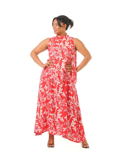 Wild Earth Phiwe Maxi Dress - Rose Print