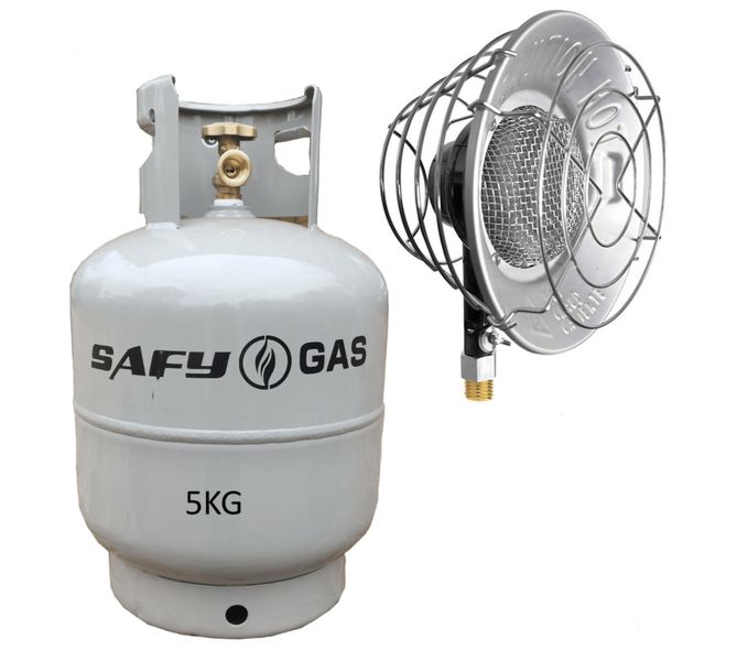 Portable Infrared Gas Heater Top &amp; 5kg Cylinder