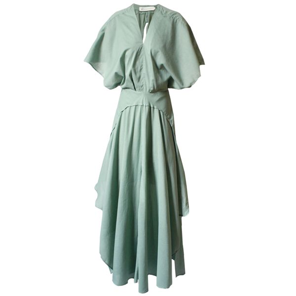 Nucleus Just Beautiful Dress in Sage Green Cotton Voile