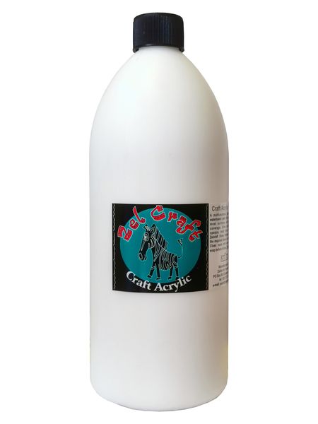 Zelcraft Acrylic Craft Paint - 1l - White