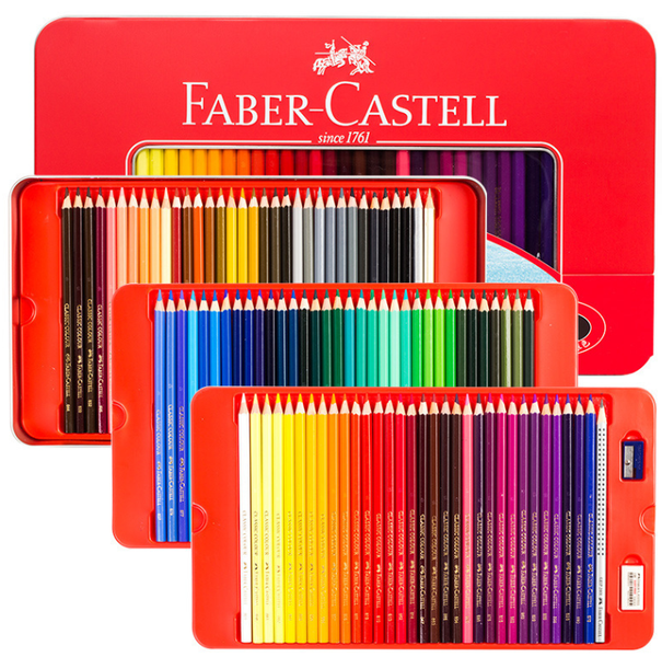 Faber-Castell Colour Pencils Tin Set 100 Vibrant Colors In Metal Case