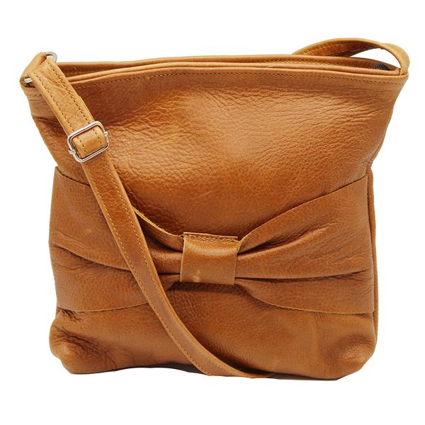 Minx Genuine Leather Bow Sling Bags