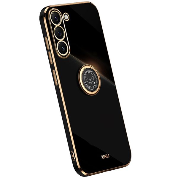 Electroplated Phone Case with Ring Holder Compatible with Samsung Galaxy S23 Ultra