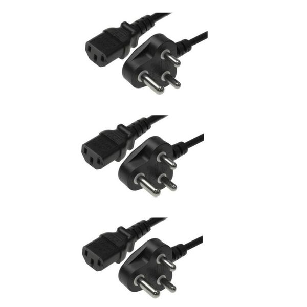 Huawei 3 Meter PC/HDTV Power Cable 3-Pin to Kettle Cord Black - Pack of 3