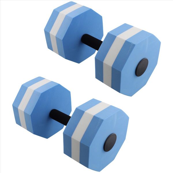 Eva Foam Dumbbell Set Water Weights Water Aerobics White Blue