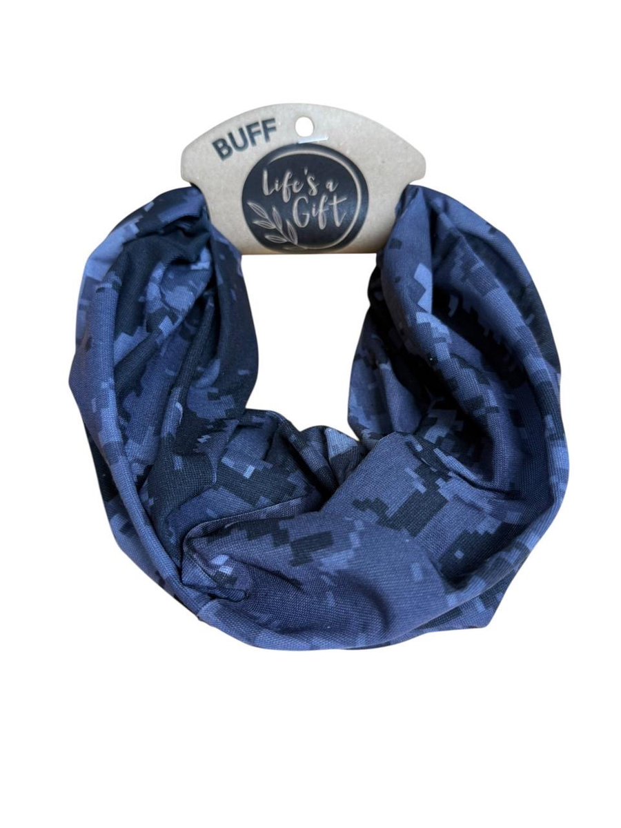 Neck Gaiter - Grey & Black Camo