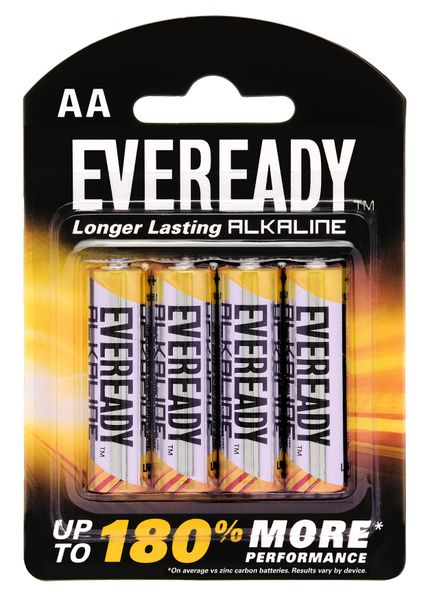 Eveready Alkaline AA Batteries (Pack of 4)