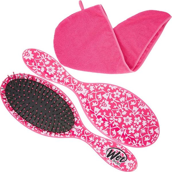 WetBrush Great Hair Day Starter Kit, Brush &amp; Towel Turban