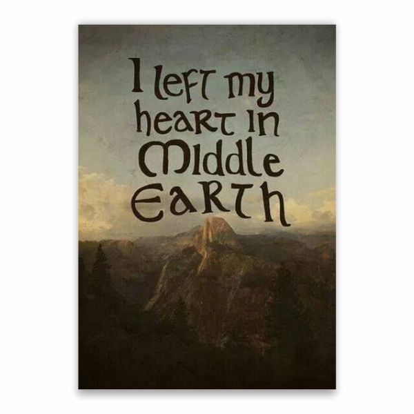 My Heart In Middle Earth Poster - A1