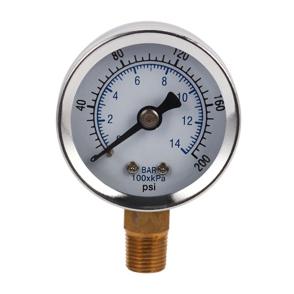 Ts-40-14 Bar 0-200 Psi 0-14 Bar Pressure Gauge 1/8 Npt Air Compressor
