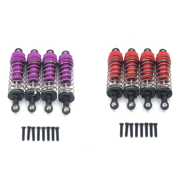 4Pcs Metal Shock Absorber For Wltoys 124019 124018 144001 Rc Purple