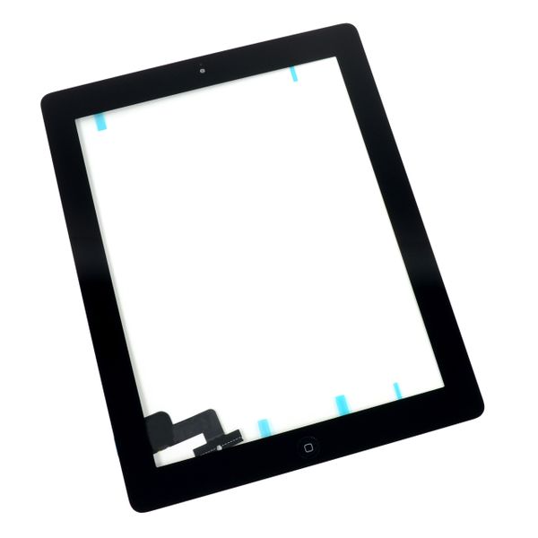 Replacement Front Touch Panel Glass For iPad 2 - Black
