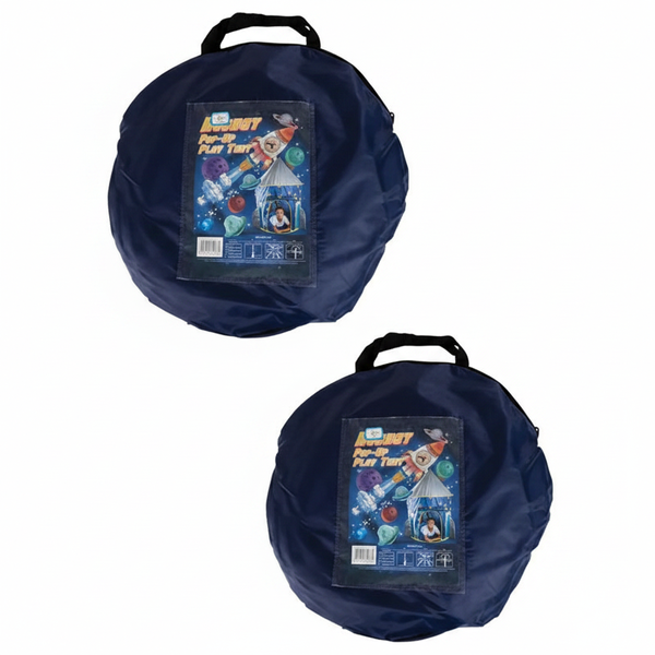Play-Tent Multicoloured Pop-Up Rocket for Kids - 105x130cm - 2 Pack