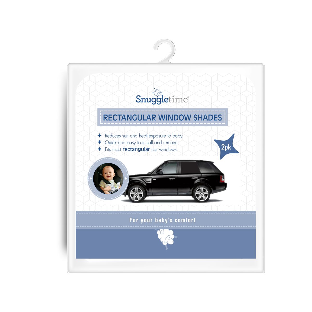 Snuggletime Rectangular Window Shades - For Larger Size Cars