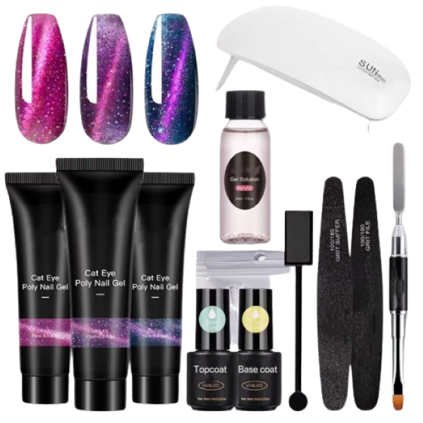 Cat Eye Poly Gel Set 12 Piece