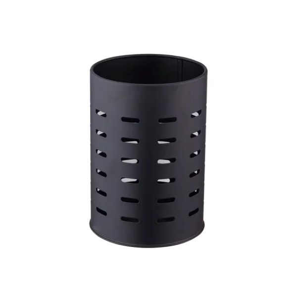 Utensil Holder Black Metal W12.8 X D12.8 X H18Cm