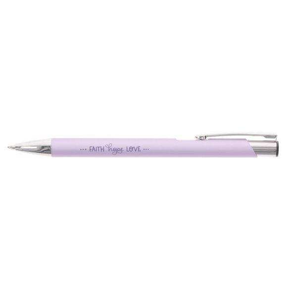 Pen in Tube - Faith Hope Love, Purple