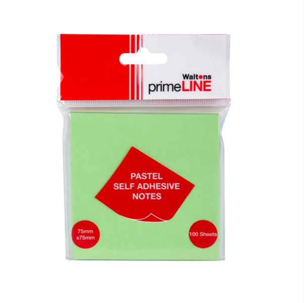 Waltons Primeline Pastel Self Adhesive 100Shts 75mmx75mm x 5