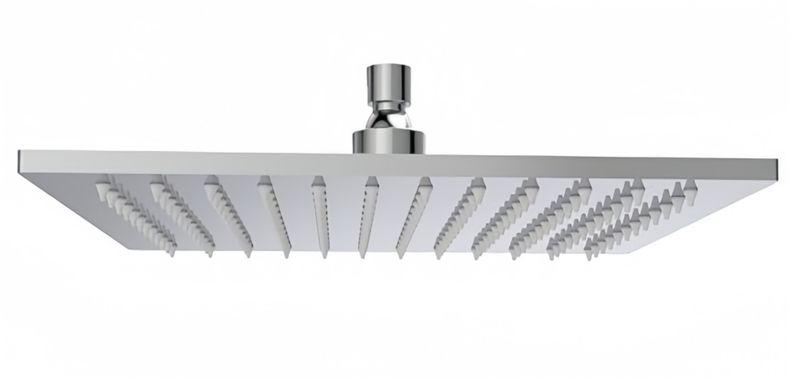 Fixed Rainfall Shower Head,304 Stainless Steel, Integral 1-Piece