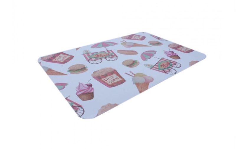 6 Pc Acrylic Pop Corn/Ice Cream Design Placemat