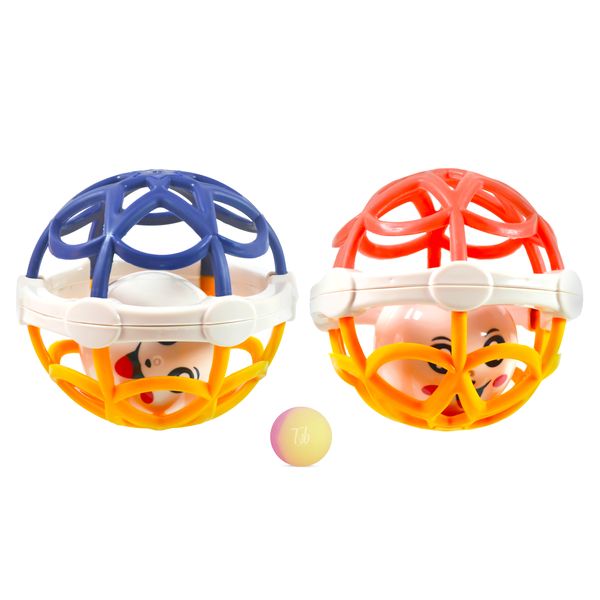 Kids/Baby Soft Rubber Rattle Ball Toy - Set of 2