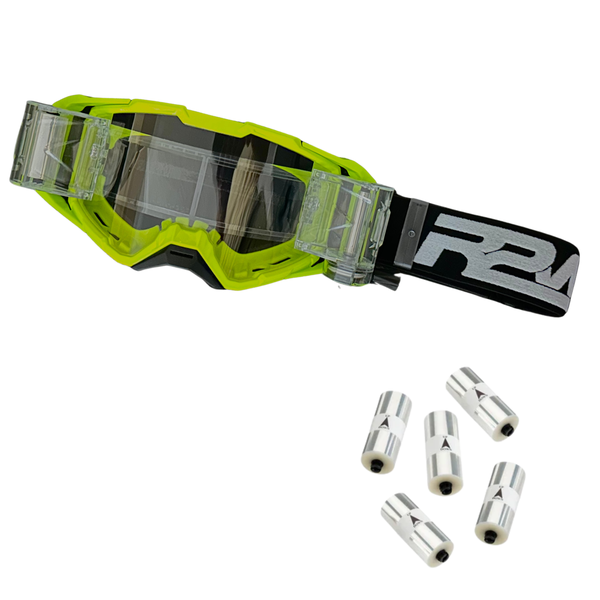 R2W The Volt Roll Off System Goggles + 5 Pack Roll Off Films
