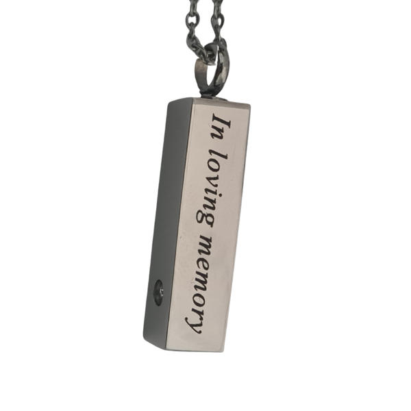 Loving Memory Pendant and Chain - Stainless Steel Cremation Jewellery