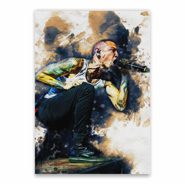 Chester Bennington Painting Poster - A1