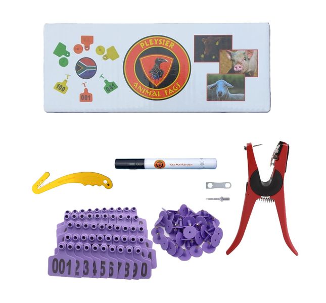 Pleysier Cow Tag Kit - Numbered 1 to 100