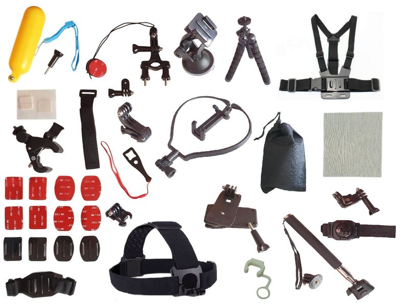 S-Cape 49-in-1 Accessories Kit compatible with all Gopro