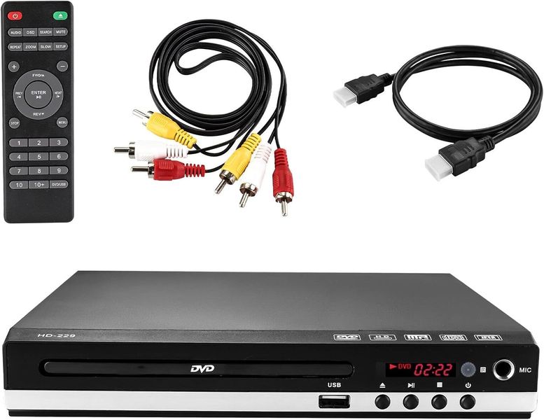 MultiRegion DVD Player 1080p RCA CD USB DVD Player with HDMI AV