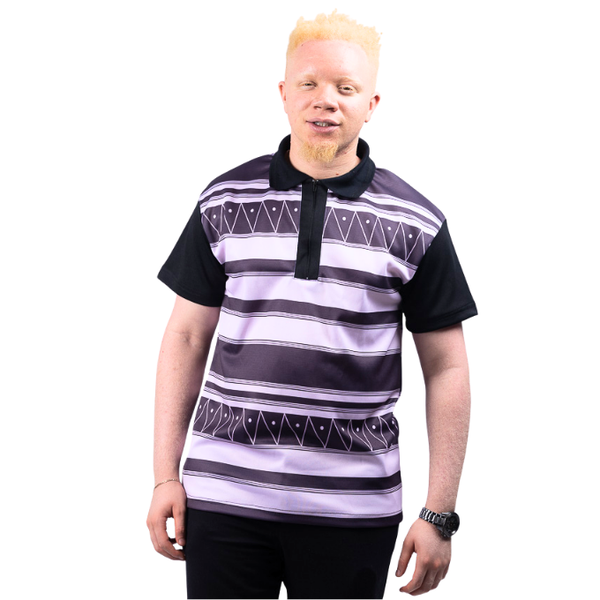 Lavender Xhosa Recreated African Golf Shirt