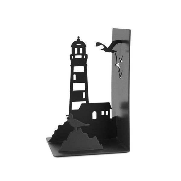 Bookend - Black Metal Lighthouse