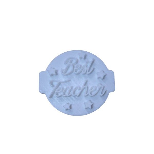 Hubbe Cookie Cutter - Best Teacher with Stars Embosser