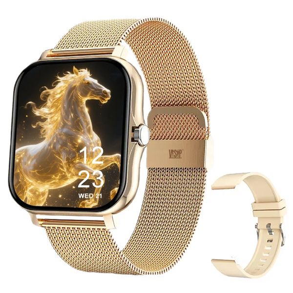 Gold VSP Smart Watch for Women with 1.83" HD Display - Perfect Gift