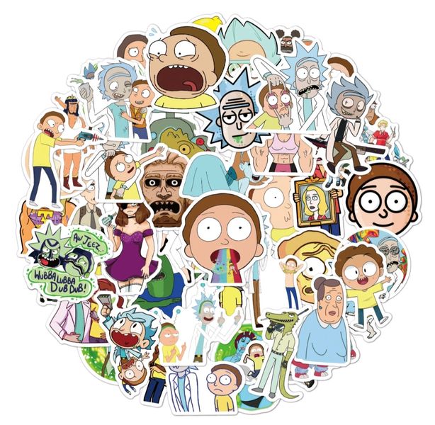 Rick and Morty Inspired 50 Piece Sticker Set