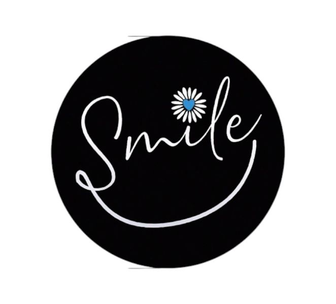 1 Piece - Smile Round Mini Mouse Pad - Black