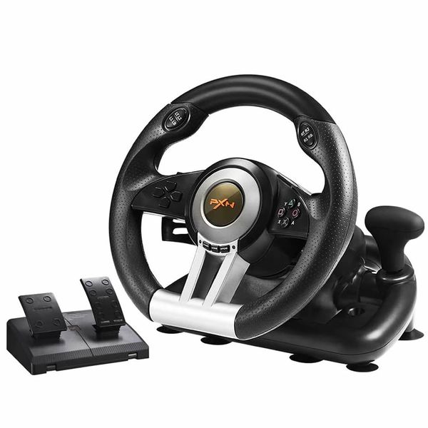 USB Racing Gaming Steering Wheel And Gear, Pedal Set - PXN-V3 pro