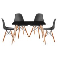 5 In 1 Nordic Design Rectangular Dining Table and Chairs
