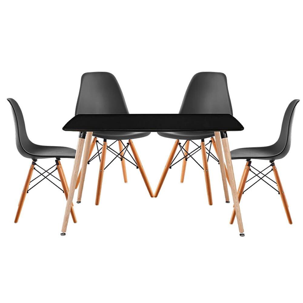 5 In 1 Nordic Design Rectangular Dining Table and Chairs Shop Today