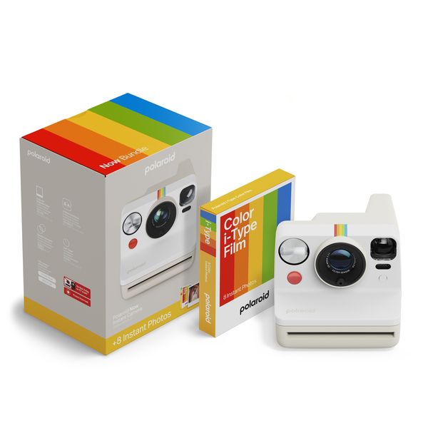Polaroid Now Instant Camera with Color Film Bundle (8 Photos)